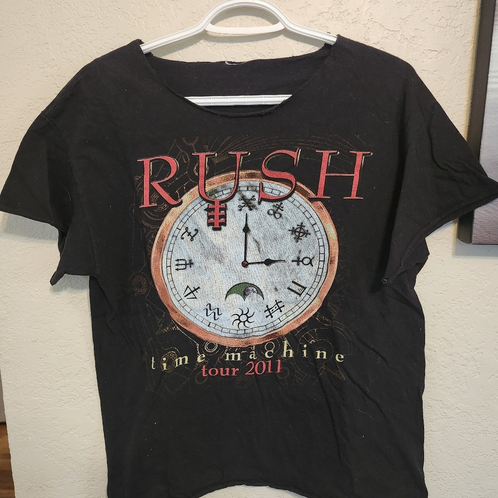 Rush Time Machine Tour 2011 Black T-Shirt Modified